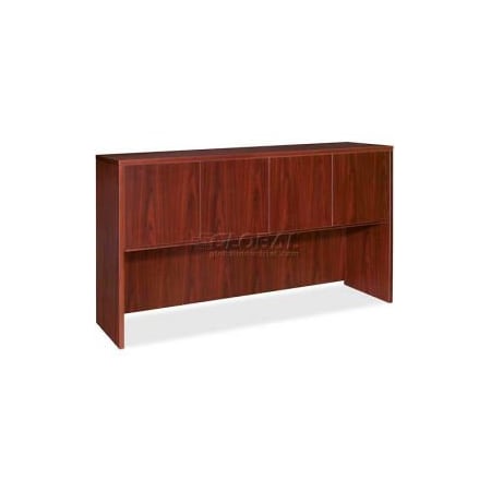 Sp Richards Lorell Hutch With Doors - 66"W x 15"D x 36"H - Mahogany - Essentials Series LLR69383